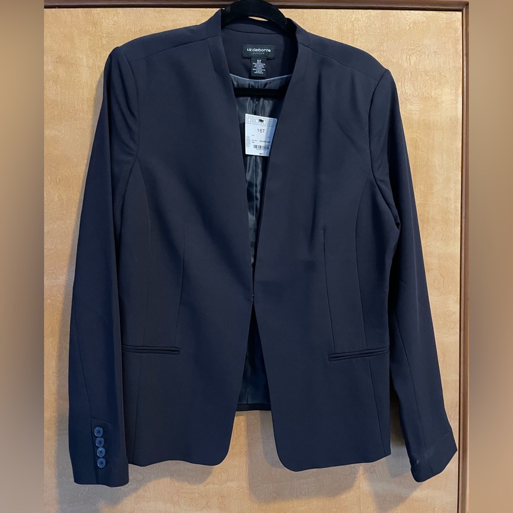 NWT Liz Claiborne Navy Blazer